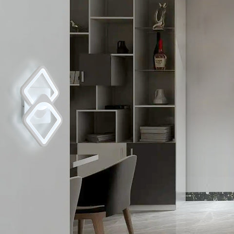 Lampada da parete a LED per interni da 21 W, forma convertibile, per scale interne, soggiorno, camera da letto, dimmerabile 3000 K/4000 K/6500 K