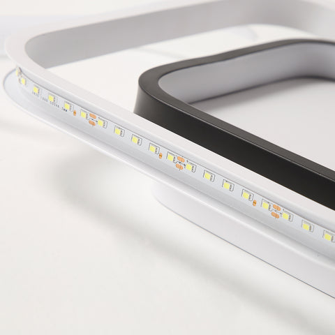 Plafoniera a LED, moderna plafoniera da soffitto 30W 3300lm, 6000K, lampada da soffitto in acrilico e metallo, per soggiorno, camera da letto, sala da pranzo