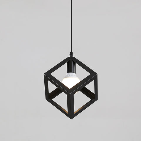 Lustre Suspensions Vintage Industrielle E27 Noir