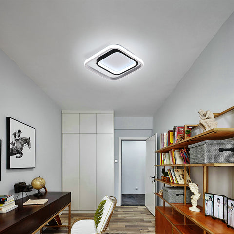 Plafoniera a LED, moderna plafoniera da soffitto 30W 3300lm, 6000K, lampada da soffitto in acrilico e metallo, per soggiorno, camera da letto, sala da pranzo