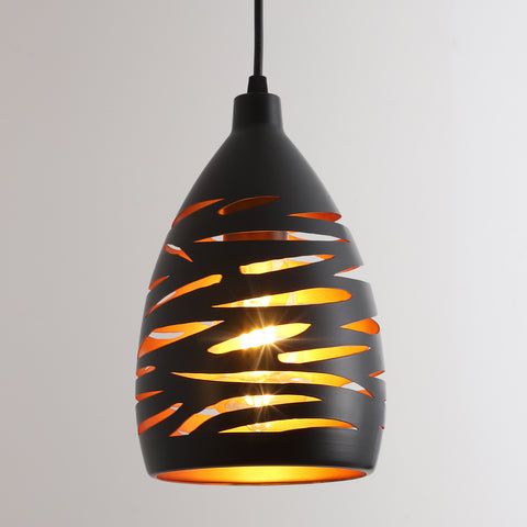 Moderna lampada a sospensione a LED, lampadario industriale intagliato cavo, lampada da soffitto a sospensione in gabbia di metallo, paralume nero, lampada E27 per soggiorno, cucina, corridoio, ristorante, loft, caffetteria, bar 