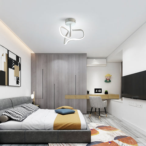 Plafoniera a LED da 16 W, moderna lampada da soffitto in metallo acrilico e alluminio, luce bianca 6000 K, moderna plafoniera a LED per soggiorno, camera da letto e cucina.