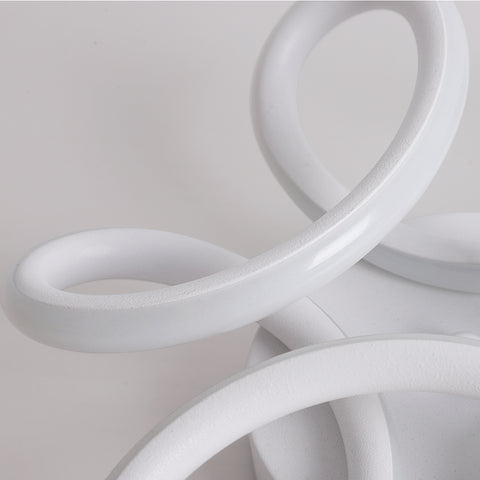 Plafoniera a LED, lampadario da 22 W, plafoniera moderna dal design curvo per corridoio, balcone, soggiorno, cucina, bagno, camera da letto, diametro 26 cm, luce bianca fredda 6000 K.