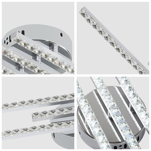 Plafoniera moderna a LED, plafoniera LED da incasso con 3 luci, plafoniera moderna per camera da letto, soggiorno, sala da pranzo, cucina