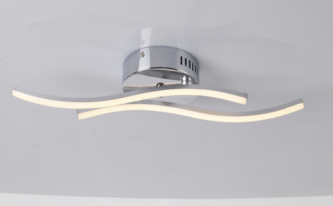 Luce a LED parallela, Striscia di plafoniera moderna, lampada di design a striscia ondulata, Plafoniera a LED, per soggiorno camera da letto, luce bianca calda, Plafoniera a striscia moderna