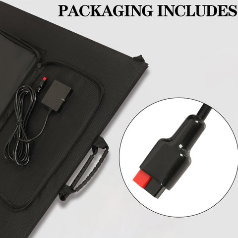 Pannello solare da 200 W - Alimentazione monocristallina, uscita CC 20 V/10 A o 39 V/5,12 A, 3 strati