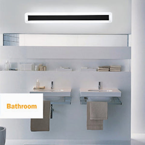 Lampada da parete a LED, lampada da parete moderna 22W 6000K, lampada a LED nera in alluminio da 60 cm, lampada da parete decorativa per soggiorno camera da letto (luce bianca fredda)