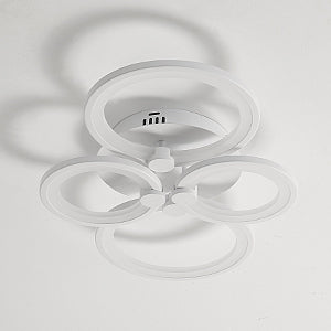 Plafoniera LED moderna da 42 W, dimmerabile con telecomando, 3000-6500 K, lampada da soffitto dimmerabile, luminosità regolabile, design in metallo e acrilico per soggiorno, cucina, camera da letto 