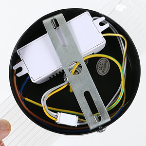 Lampada da parete a LED, lampada da parete moderna a LED dimmerabile, lampada da parete per interni in acrilico ovale nero da 10 W per il corridoio del comodino della camera da letto, 3000-6500K