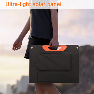 Pannello solare portatile pieghevole da 75 W 3 porte DC/PD 45 W/QC3.0/USB compatibile con la maggior parte dei generatori solari portatili/centrali elettriche/telefoni/laptop per viaggi/campeggio/camper