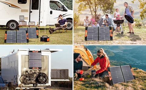 Pannello solare portatile pieghevole da 75 W 3 porte DC/PD 45 W/QC3.0/USB compatibile con la maggior parte dei generatori solari portatili/centrali elettriche/telefoni/laptop per viaggi/campeggio/camper