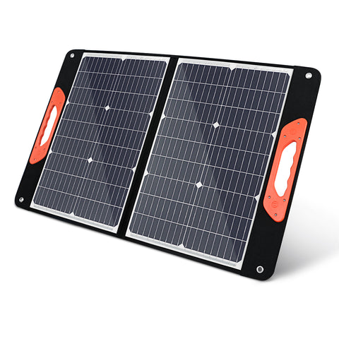 Pannello solare portatile pieghevole da 75 W 3 porte DC/PD 45 W/QC3.0/USB compatibile con la maggior parte dei generatori solari portatili/centrali elettriche/telefoni/laptop per viaggi/campeggio/camper