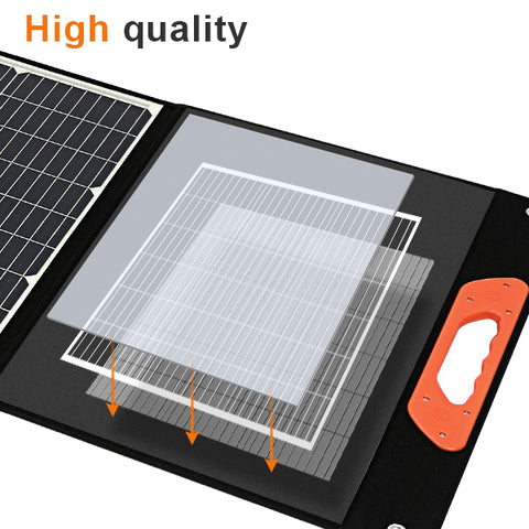 Kit pannello solare pieghevole portatile monocristallino da 200 W con 1 porta USB per esterno