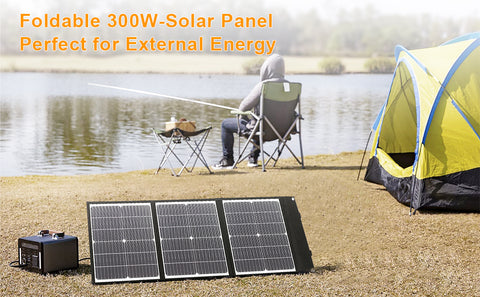 Pannello solare MonocBN efficiente pieghevole da 75 W, borsa pieghevole da viaggio per caricatore esterno con 3 pannelli solari DC/USB/TYPE-C