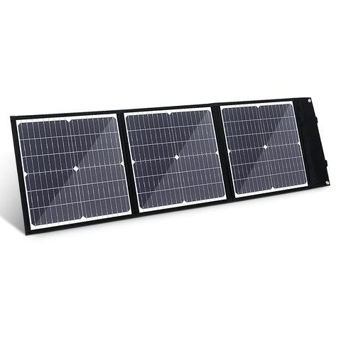 Pannello solare MonocBN efficiente pieghevole da 75 W, borsa pieghevole da viaggio per caricatore esterno con 3 pannelli solari DC/USB/TYPE-C