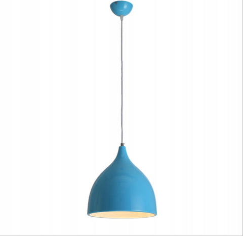 Lampada a sospensione moderna Lampadario Base E27 per soggiorno Camera da letto Sala da pranzo Ufficio Bar Caffetteria Blu