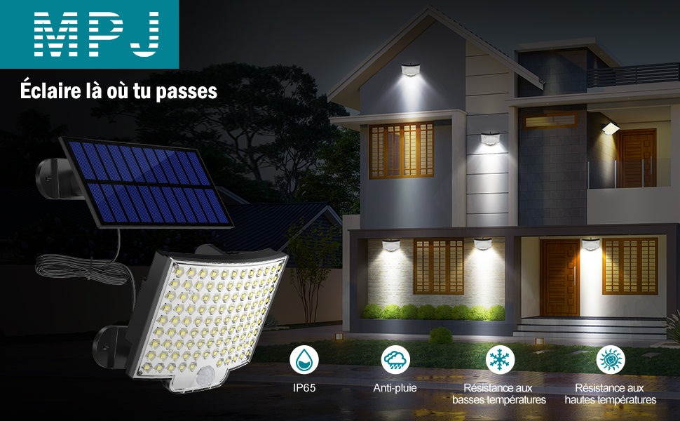 Lampada da parete solare con sensore di movimento per esterni Lampada da parete a LED per cortile giardino corridoio terrazza vicino muro percorso patio villa