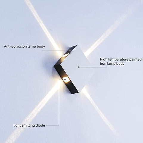 Lampada da parete a LED, Lampada da parete a LED SCONCE STAR Cross Star Light Star per corridoio corridoio Bianco caldo, Lampada da parete Echance