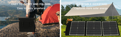 20V 75W pieghevole pannello solare portatile a ricarica rapida caricabatteria solare banca di potere per il telefono camper orologi da esterno DC + USB