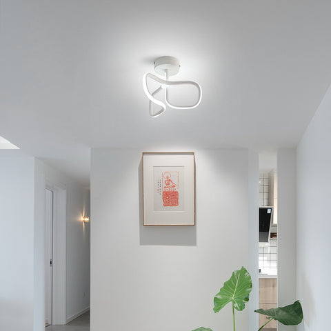 Plafoniera a LED da 16 W, moderna lampada da soffitto in metallo acrilico e alluminio, luce bianca 6000 K, moderna plafoniera a LED per soggiorno, camera da letto e cucina.