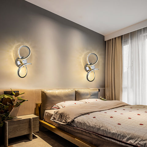Lampada da parete a LED 12w Lampada da parete per interni moderna creativa in metallo Lampada da comodino Colore caldo 3000k, Illuminazione per Camera da letto Corridoio Soggiorno Scale Ufficio
