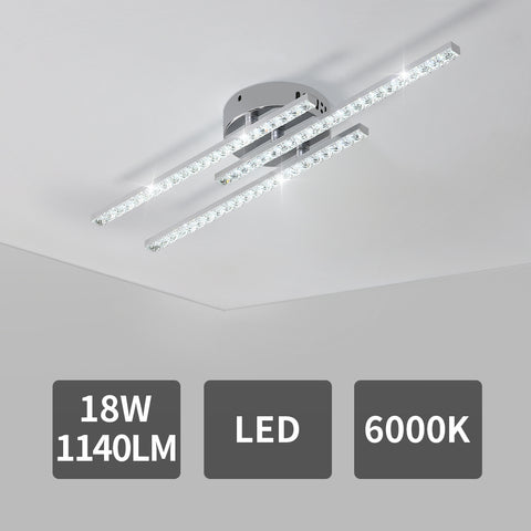 Plafoniera moderna a LED, plafoniera LED da incasso con 3 luci, plafoniera moderna per camera da letto, soggiorno, sala da pranzo, cucina