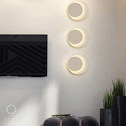Lampade da parete a LED, applique ruotabile a 360 gradi, lampade da comodino, lampada da parete Creative Eclipse 2 in 1 per scale del corridoio