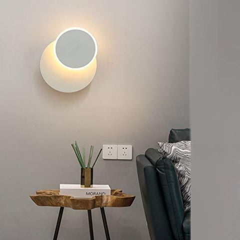 Lampade da parete a LED, applique ruotabile a 360 gradi, lampade da comodino, lampada da parete Creative Eclipse 2 in 1 per scale del corridoio