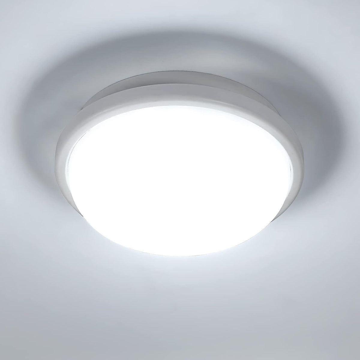 Plafonnier LED Rond, Lampe de Plafond pour Salle de Bain , IP54 Imperméable 6500K Blanc Froid