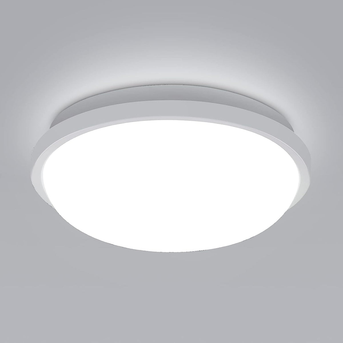 Plafoniera LED Rotonda, Lampada da Soffitto per Bagno, IP54 Impermeabile 6500K Bianco Freddo, Plafoniera Moderna per Bagno Camera da Letto Cucina Soggiorno Balcone 20W Diametro 22cm 