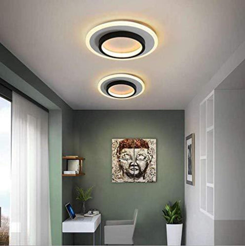 Plafoniera a LED, lampada da soffitto nordica da 23 W per corridoi, soggiorno, camera da letto, diametro 24 cm, 3000 K-6500 K rotonda