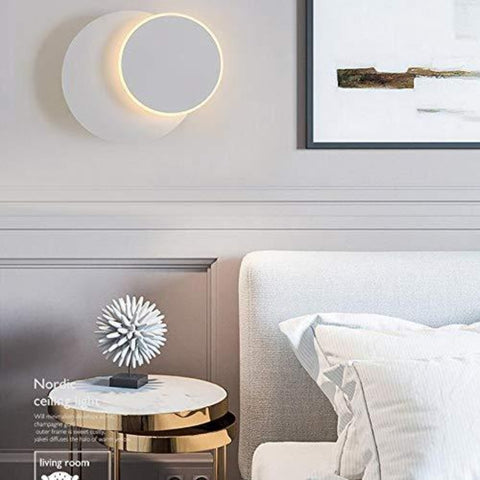 Lampade da parete a LED, applique ruotabile a 360 gradi, lampade da comodino, lampada da parete Creative Eclipse 2 in 1 per scale del corridoio