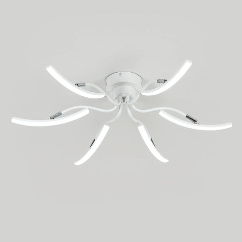 Plafonnier LED moderne Blanc Froid 6000K 40W Forme de fleur créative Lampe de Plafond Pour salon