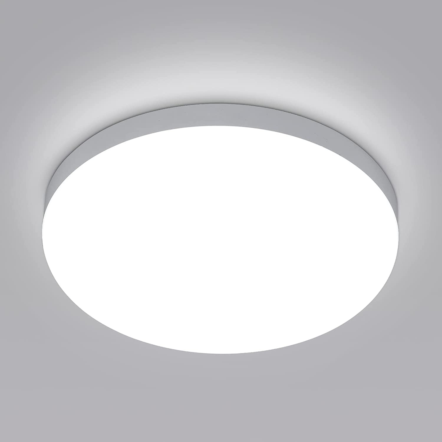 Plafonnier LED Rond, Lampe de Plafond pour Salle de Bain , IP54 Imperméable 6500K Blanc Froid