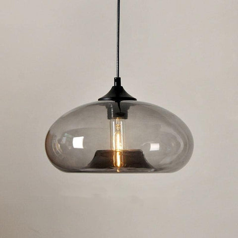 Moderna lampada a sospensione colorata a sospensione in vetro per soggiorno, bar, cucina, ristorante, caffetteria, sala da pranzo, apparecchi di illuminazione per la casa nordica (colore grigio antracite)
