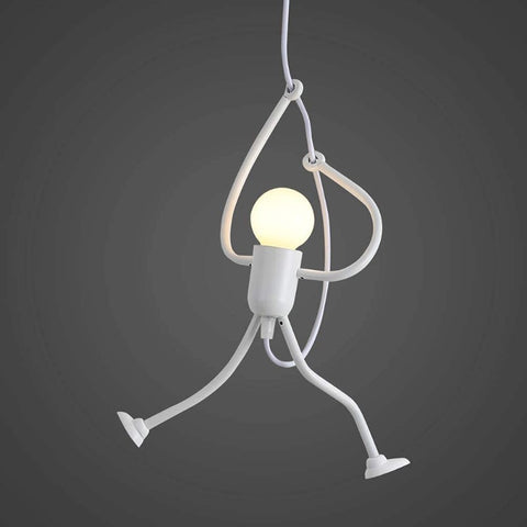 Bianco moderno affascinante lampadario creativo iron man cartoon design lampadario elegante lampadario camera per bambini comodino soggiorno balcone studio