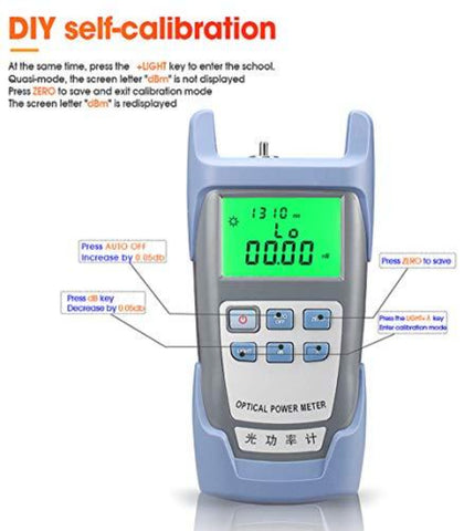 Fotometro per fibra ottica FTTH Tester per cavi ottici Tester per fibra ottica da -70 dBm a +10 dBm