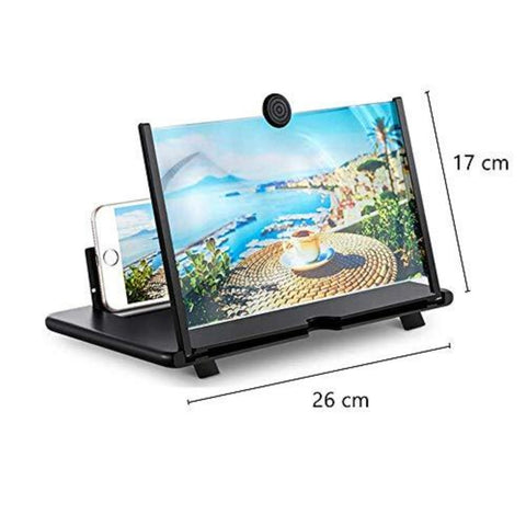 Amplificatore per schermo del telefono cellulare, lente d'ingrandimento per schermo rimovibile 3D ad alta definizione con supporto pieghevole per videogiochi