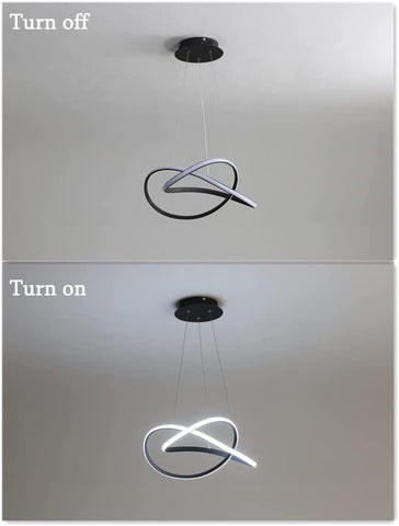 Lampadario LED moderno, plafoniera LED in alluminio, lampada a sospensione 35W 3150Lumen per soggiorno, sala da pranzo, camera da letto