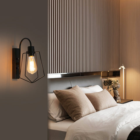 Lampada da parete vintage per interni, lampada da parete industriale E27 per corridoio bar, adatta per camere da letto, ristoranti, caffè, corridoi