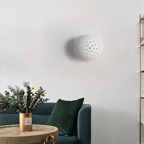 Lampada da parete moderna Lampada da parete in gesso bianco Lampada da parete a LED 5W Illuminazione bianca calda per scale nel corridoio del soggiorno della camera da letto