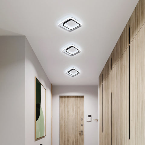 Plafoniera a LED, moderna plafoniera da soffitto 30W 3300lm, 6000K, lampada da soffitto in acrilico e metallo, per soggiorno, camera da letto, sala da pranzo