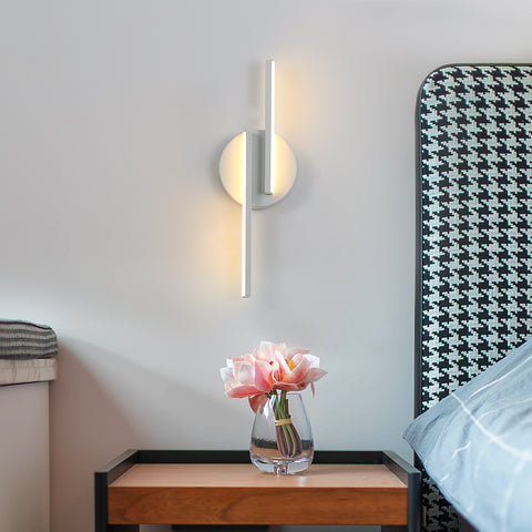 Lampada da parete a LED moderna per interni, applique in alluminio per soggiorno corridoio bagno scala luce notturna (bianca) luce calda 3000K