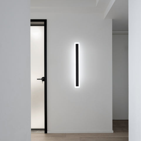 Lampada da parete a LED, lampada da parete moderna 22W 6000K, lampada a LED nera in alluminio da 60 cm, lampada da parete decorativa per soggiorno camera da letto (luce bianca fredda)