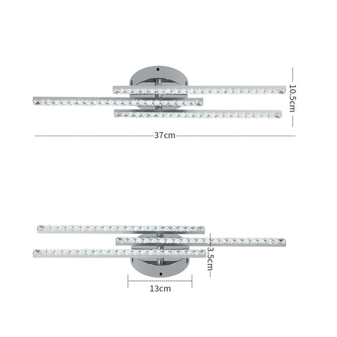Plafoniera moderna a LED, plafoniera LED da incasso con 3 luci, plafoniera moderna per camera da letto, soggiorno, sala da pranzo, cucina