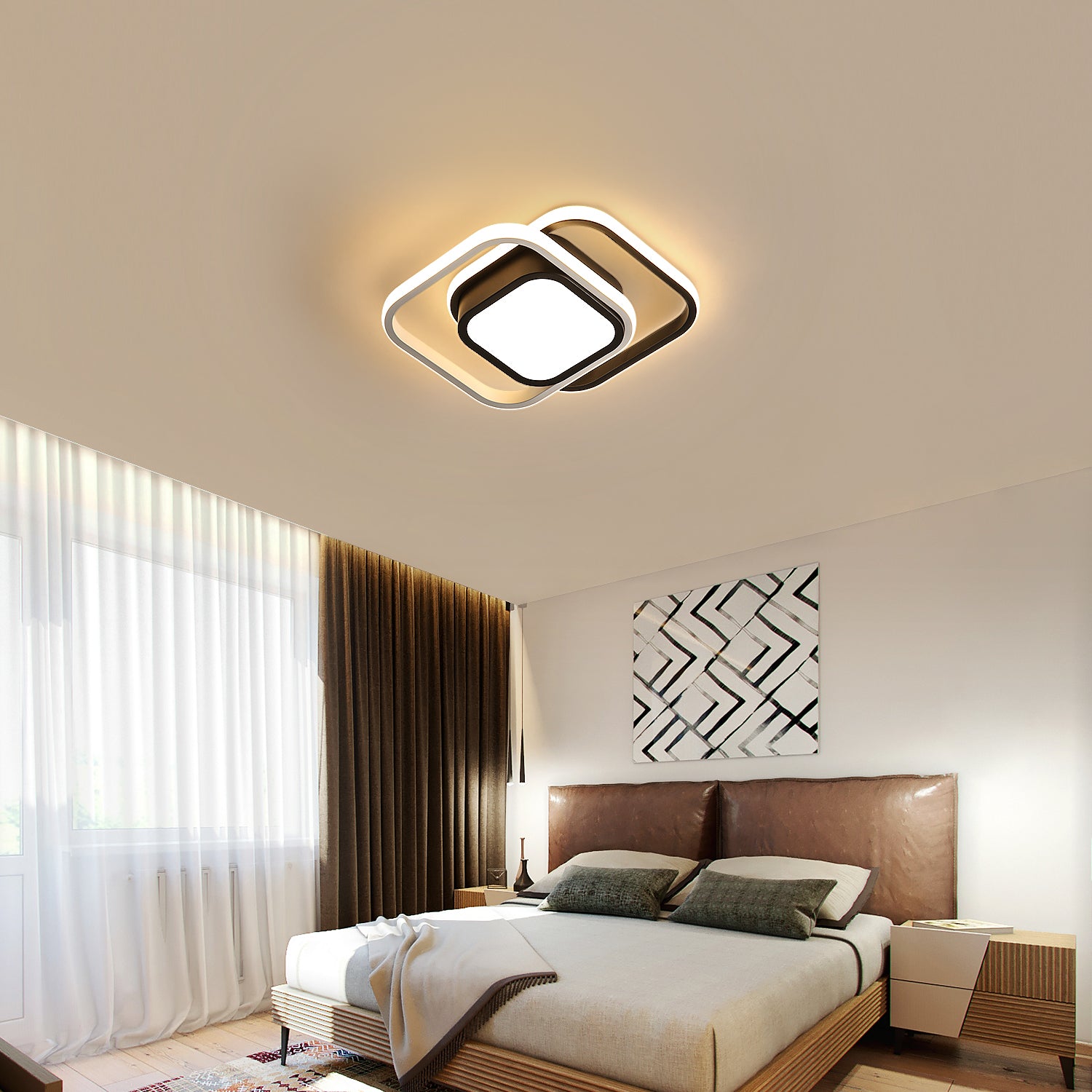 Plafoniera LED Soffitto Moderna 30W, Lampada da Soffitto 3300LM 3000K Plafoniera LED Soffitto Moderna 30W, Lampada da Soffitto 3300LM 3000K