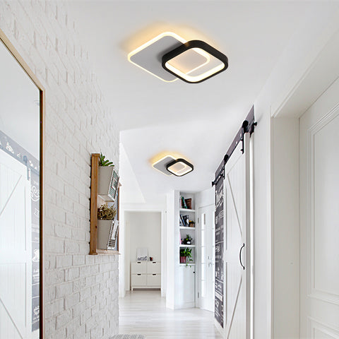 Plafonnier LED 24W Design moderne Carré Lampe de Plafond Blanc Chaud 3000K