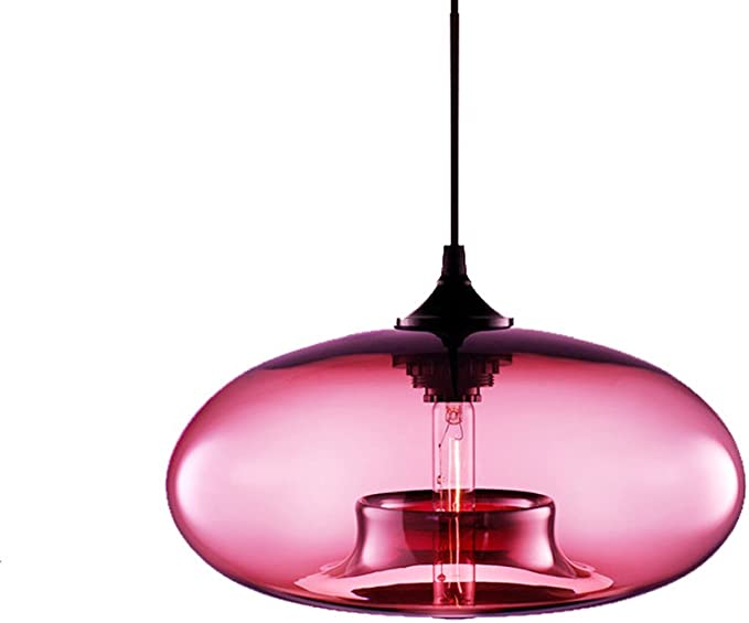 Lampadario industriale vintage da soffitto Lampadari E27 Lampada da soffitto colorata (rosa) senza lampadine