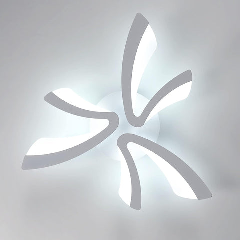 Plafoniera moderna a LED, plafoniera dal design creativo a V da 36W 4000LM, lampada da soffitto in acrilico bianco per camera da letto, soggiorno, ristorante, cucina, bianco freddo 6500K 
