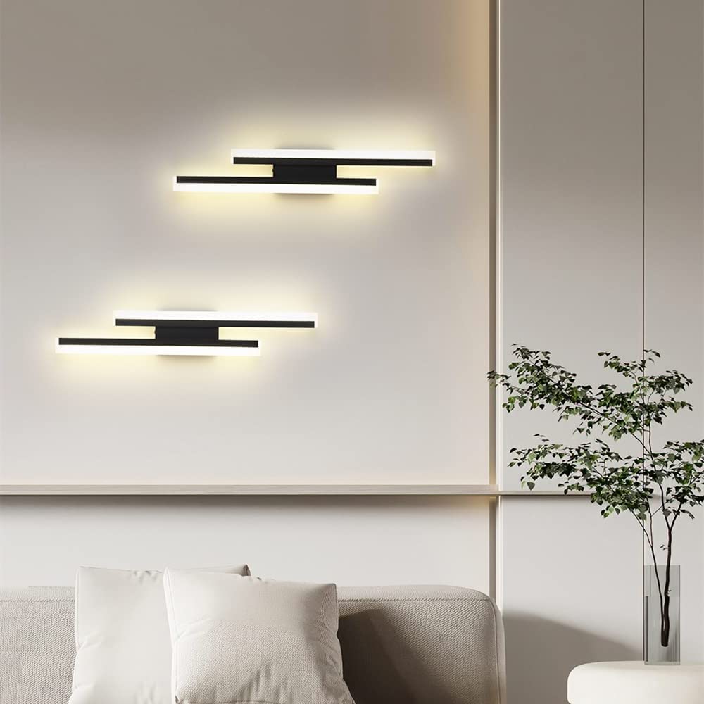 Applique Murale Intérieure LED, 16W Lampe Murale Moderne 3000K Lumière Chaude